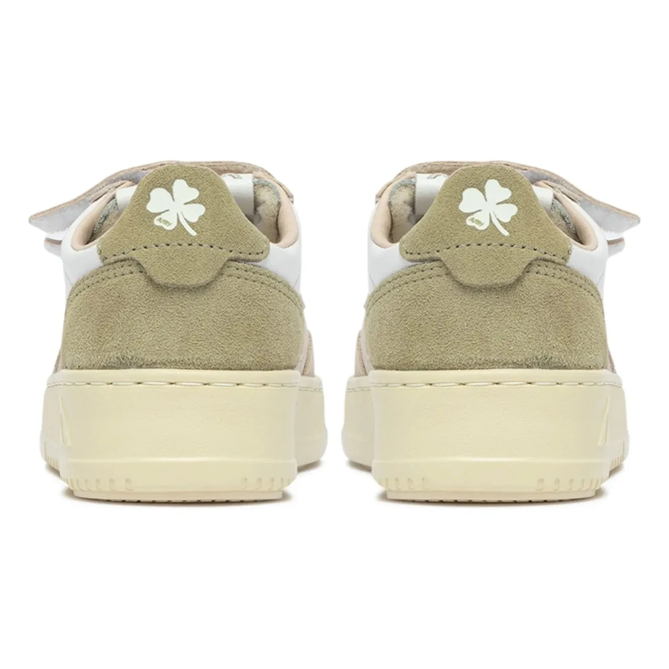 Autry - Kids Kidstripes Low Tricolor Suede Sneakers | Light Khaki