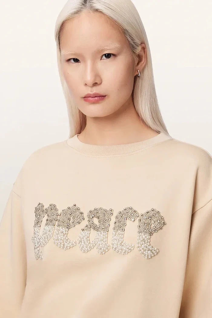 AllSaints kadın pamuklu PEACE sweatshirt