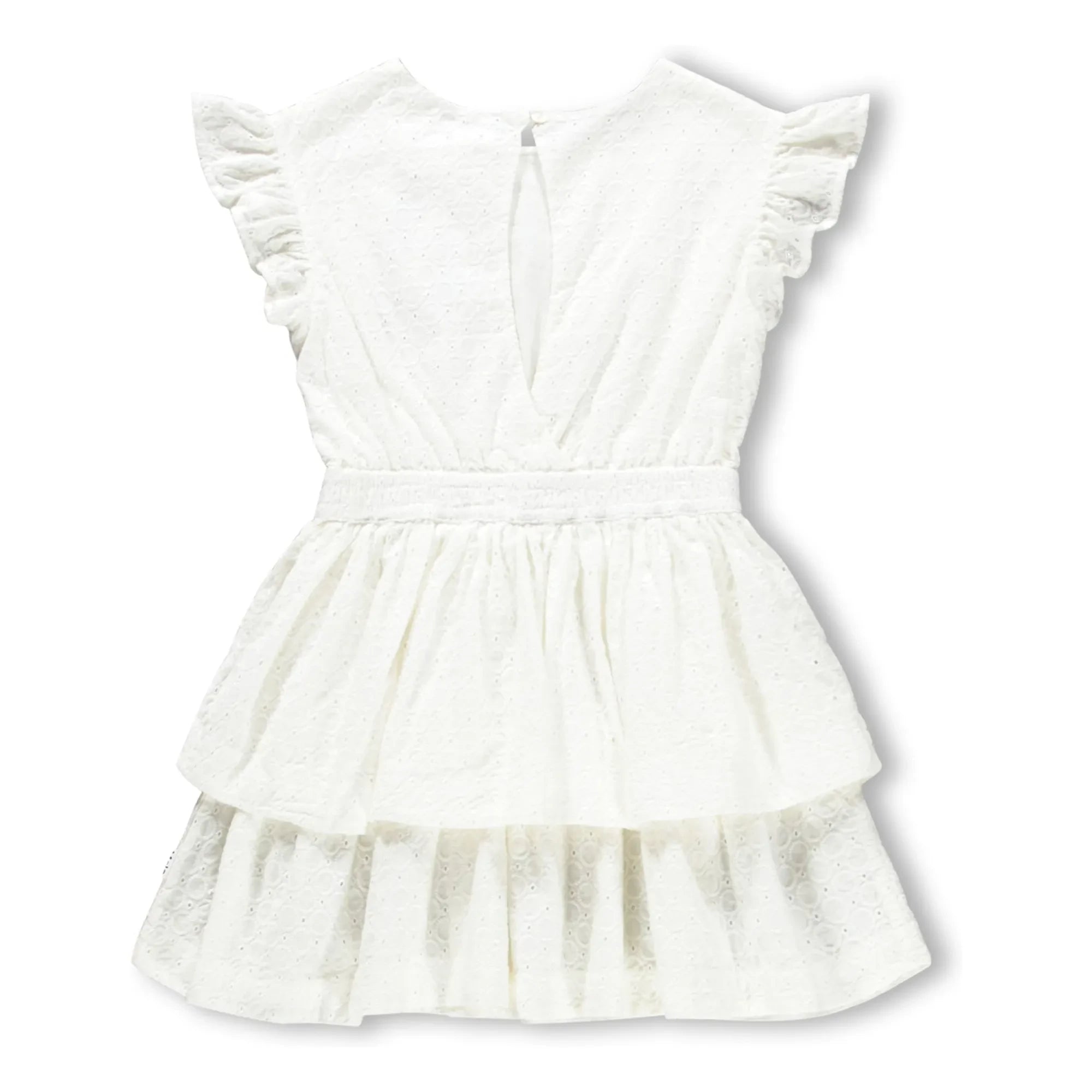 Molo - Carma organic cotton ruffle dress | White