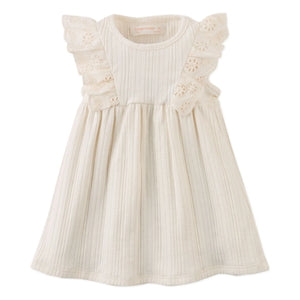 Gingersnaps - Elowyn Embroidered Ruffled Dress | Ecru
