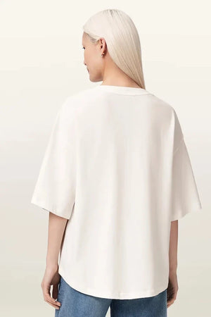 AllSaints women's cotton oversized STACKS T-shirt