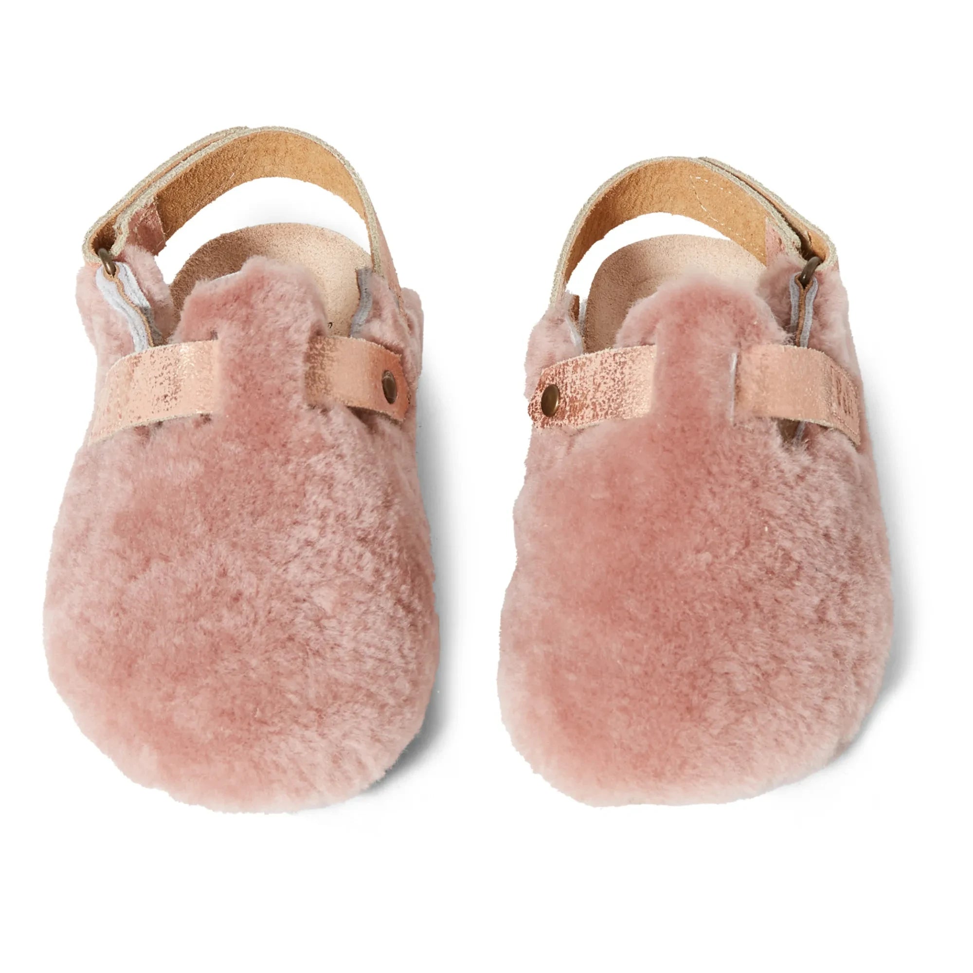 Pèpè - Faux Fur T-Straps | Pale Pink