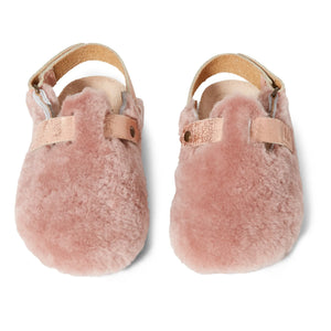 Pèpè - Faux Fur T-Straps | Pale Pink