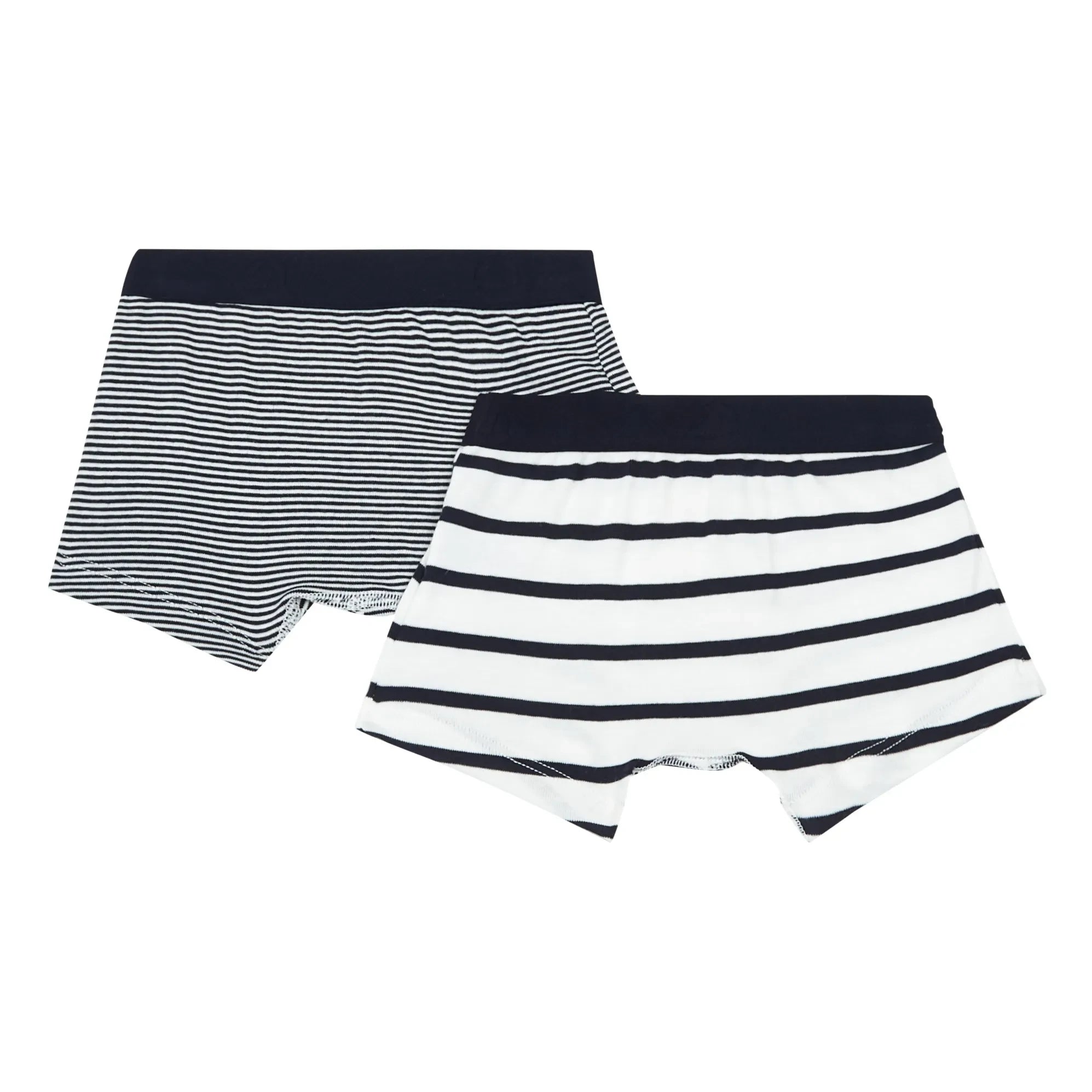 Petit Bateau - Pack of 2 Organic Cotton Striped Briefs | Blue