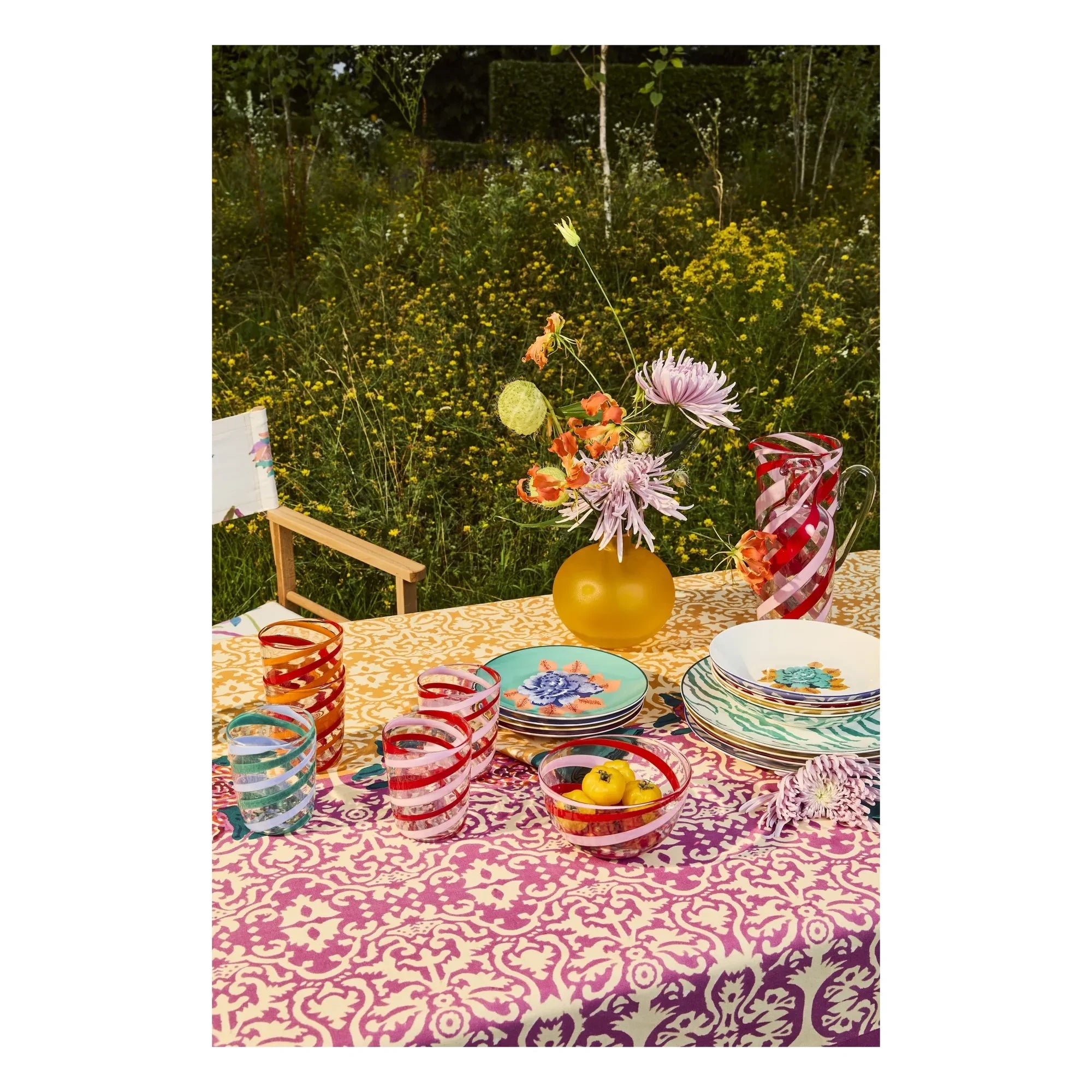 Lisa Corti - Dam Dam Tablecloth | Straw Yellow