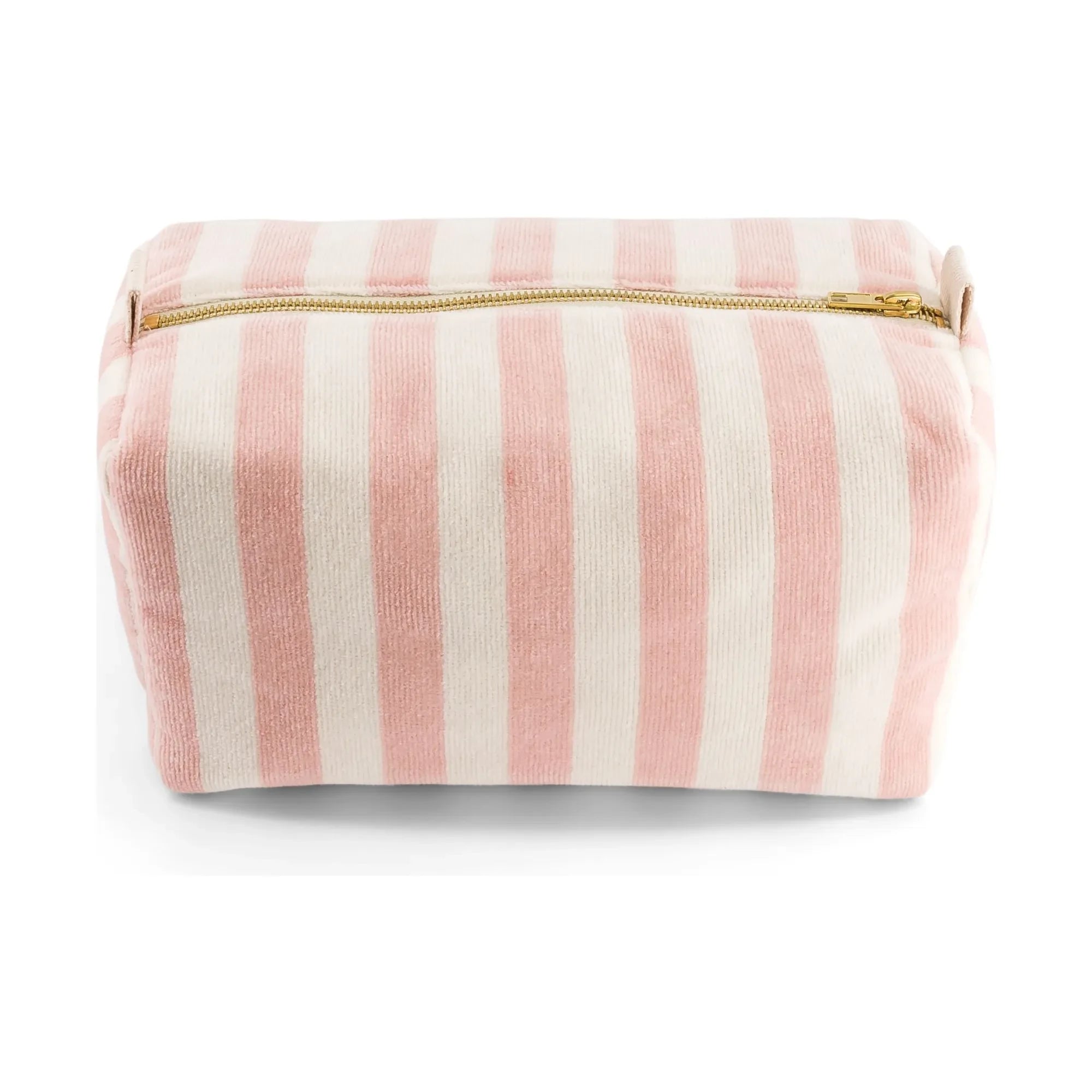 Rose in April - Vic Striped Towel Fabric Toiletry Bag | Light Pink