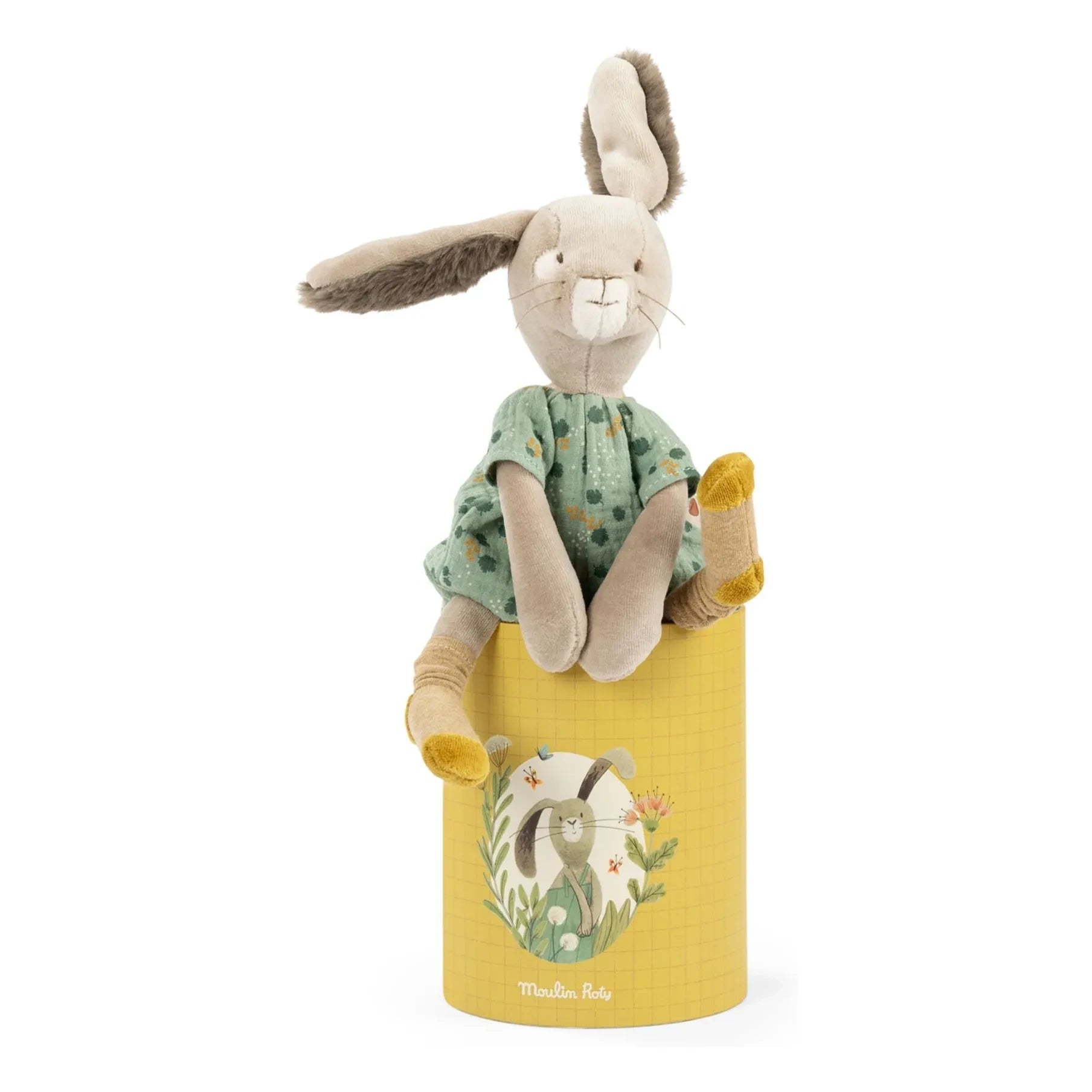 Moulin Roty - Sage Rabbit Plush - Trois petits lapins
