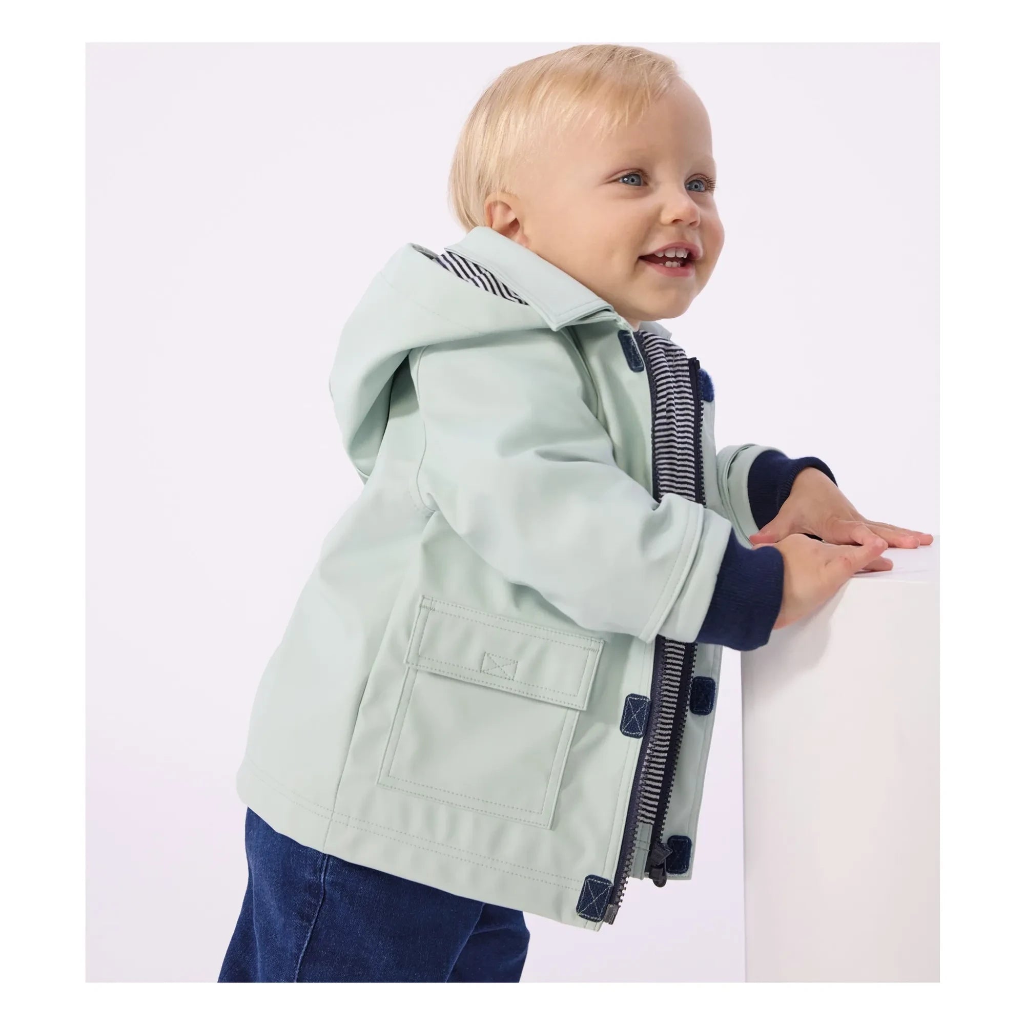 Petit Bateau - Ciré Iconique Geri Dönüştürülmüş Elyaf Bébé | Yeşil su