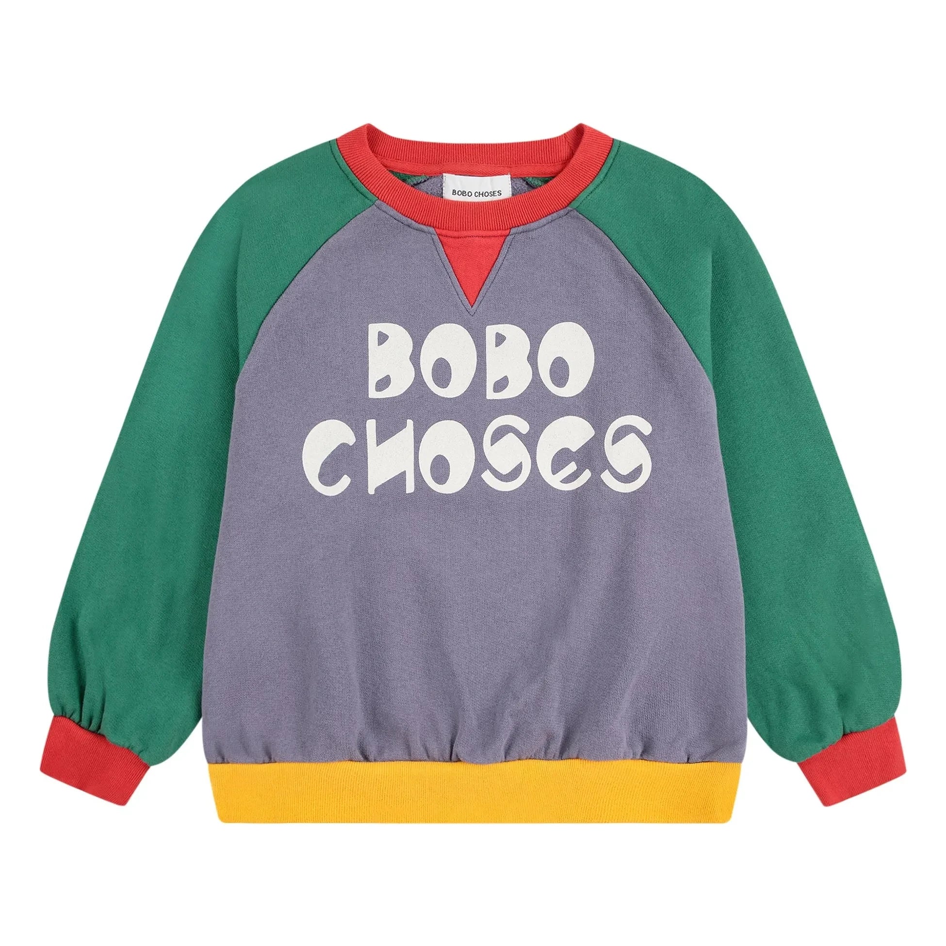 Bobo Choses - Color Block Organic Cotton Sweatshirt | Mauve