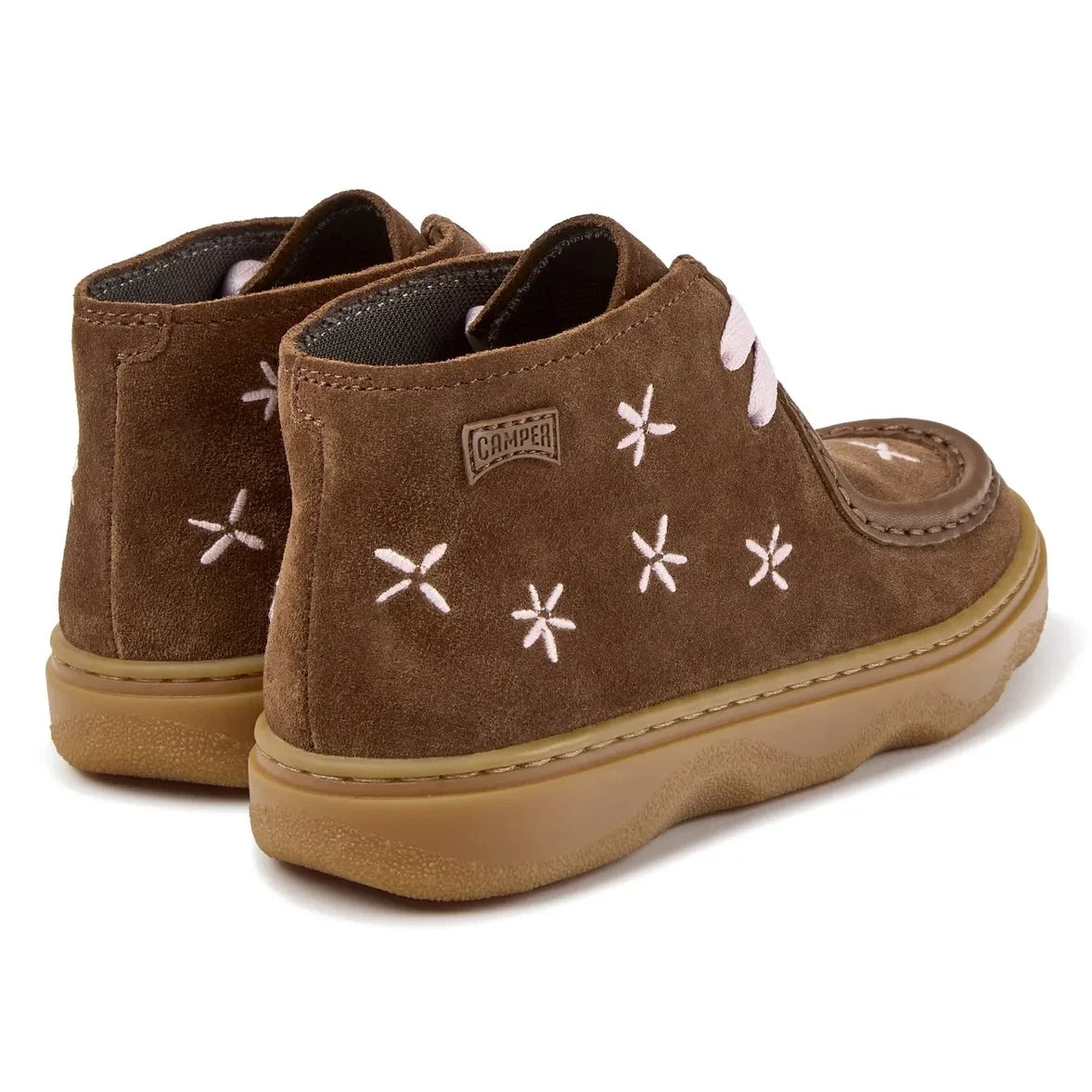 Camper - Floral Kiddo Lace-up Boots | Brown