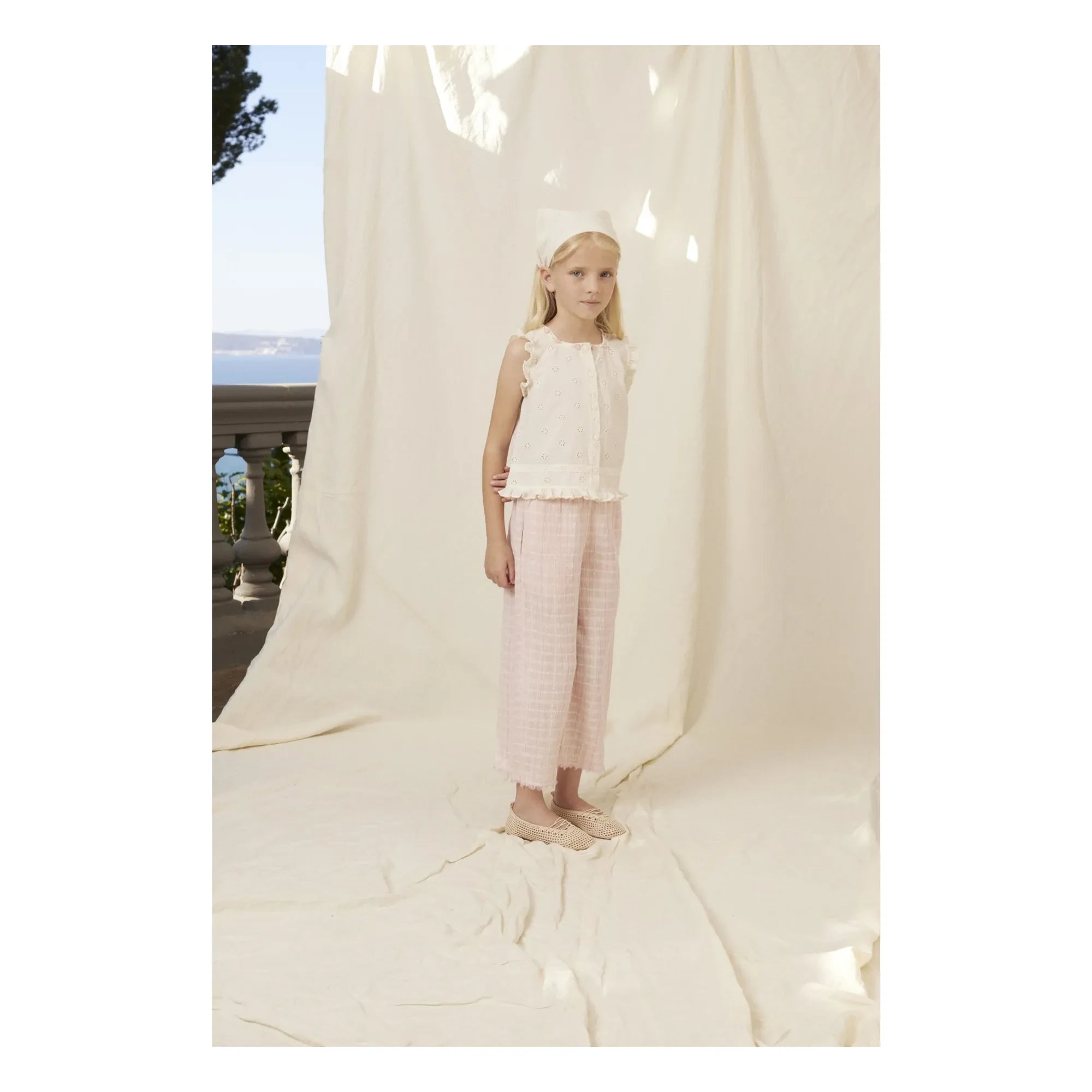 Bebe Organic - Emma Checked Pants | Light Pink