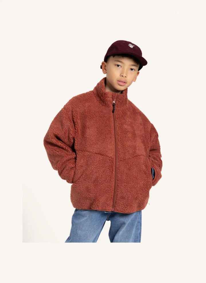 Smallable Kid - Sherpa Smooth Jacket | Brick Red