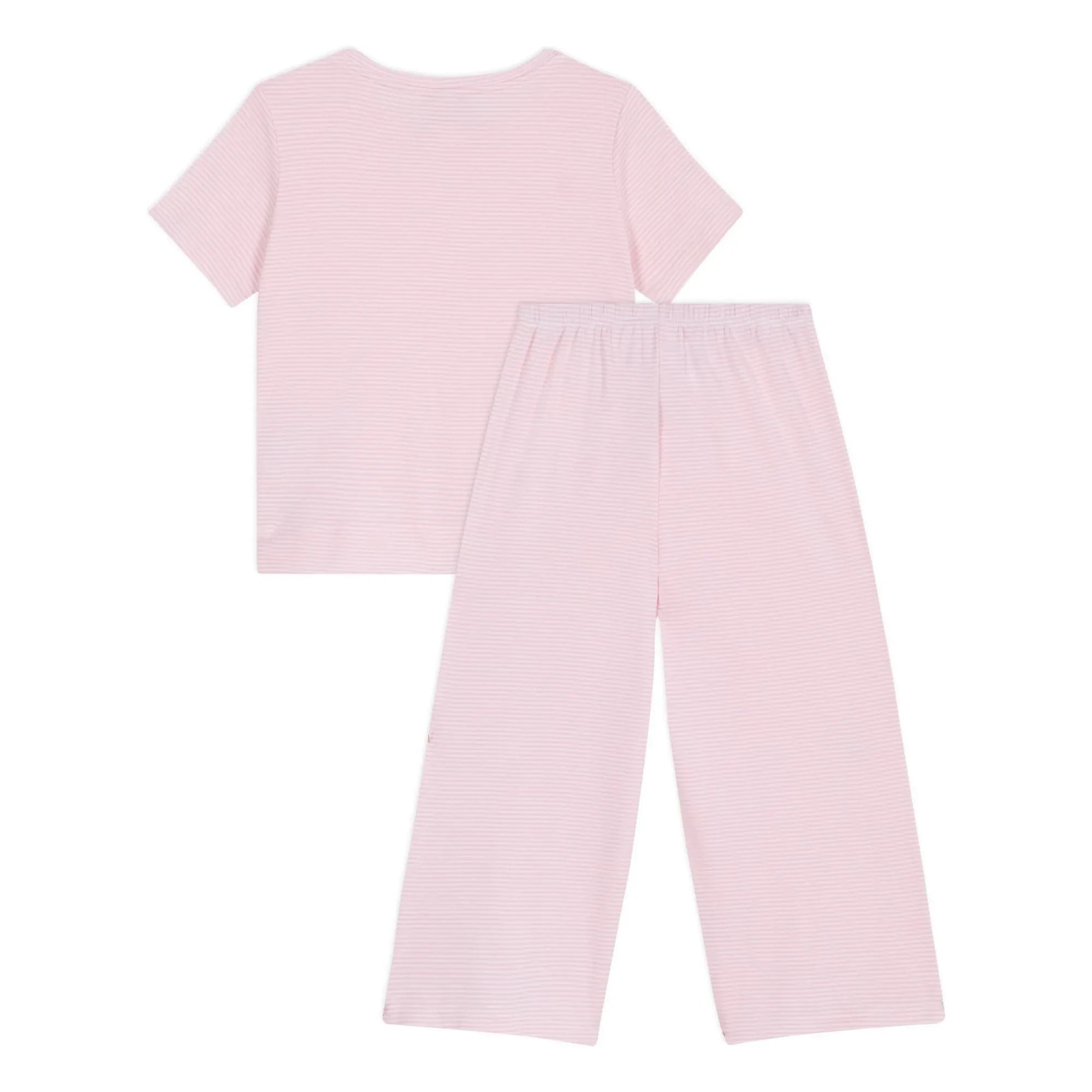 Petit Bateau - Milleraies Organic Cotton Striped Pajamas | Pink