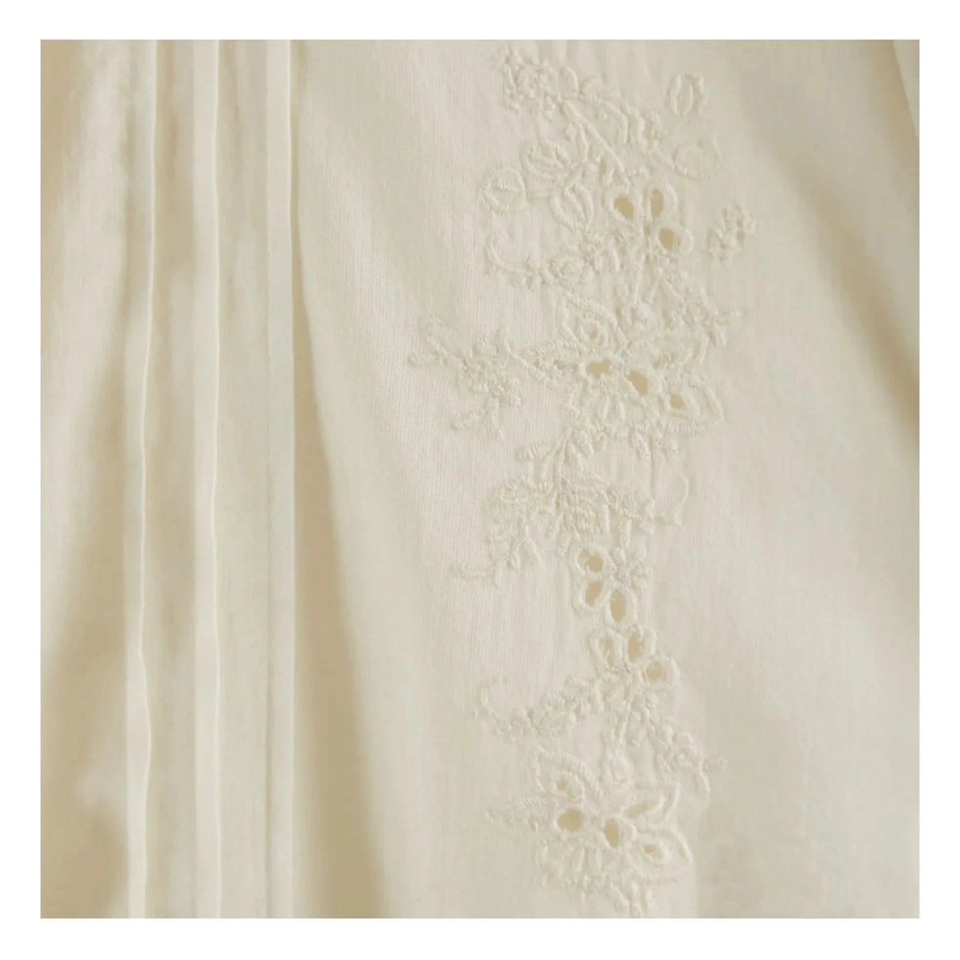 Emile et Ida - Charline Embroidered Blouse | Cream