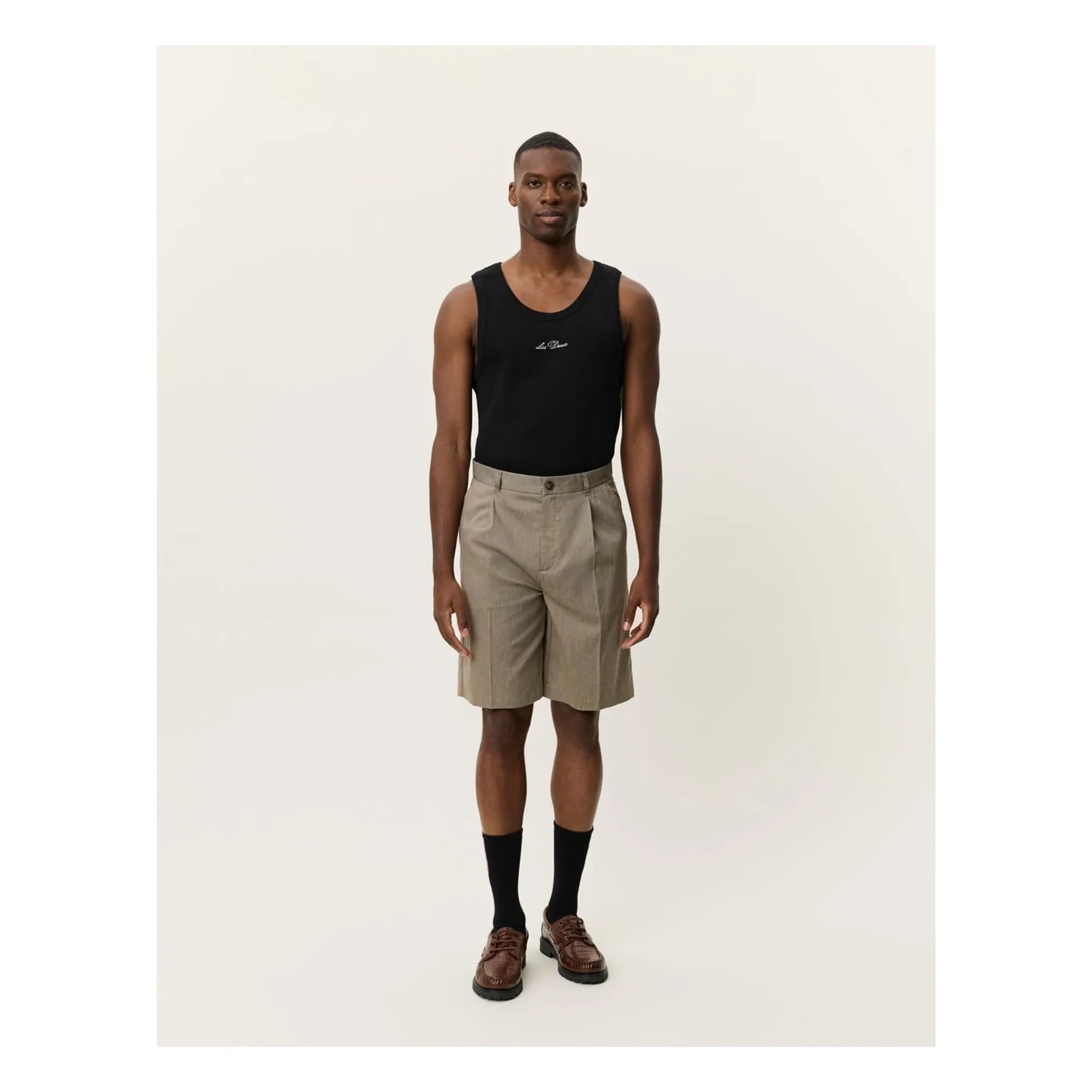 Les Deux - Pleated Reece Shorts | Green