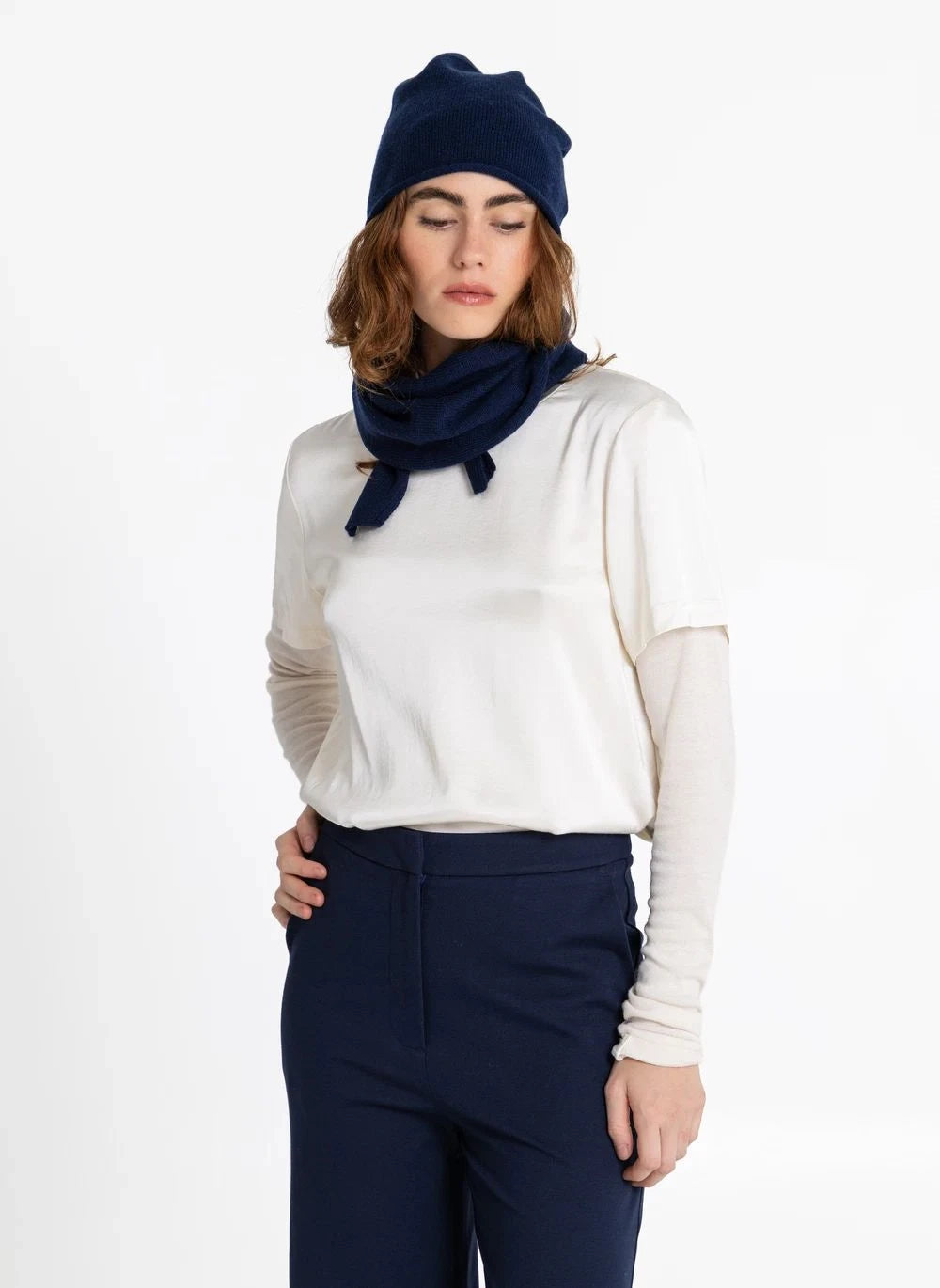 Smallable Woman - Clocker Merino Wool Beanie | Navy