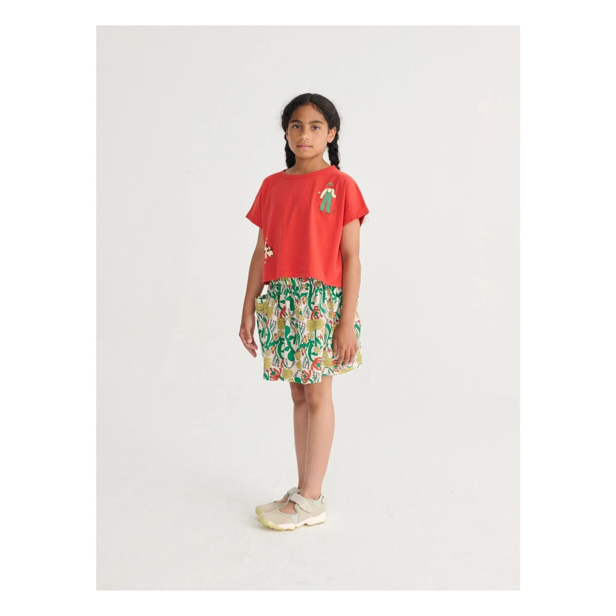Bobo Choses - Organic Cotton Floral Pattern Skirt | White