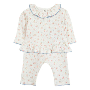 Tartine et Chocolat - Floral T-shirt and Leggings Set | Ivory