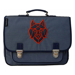 Caramel & Cie - Wolf messenger bag | Grey Blue