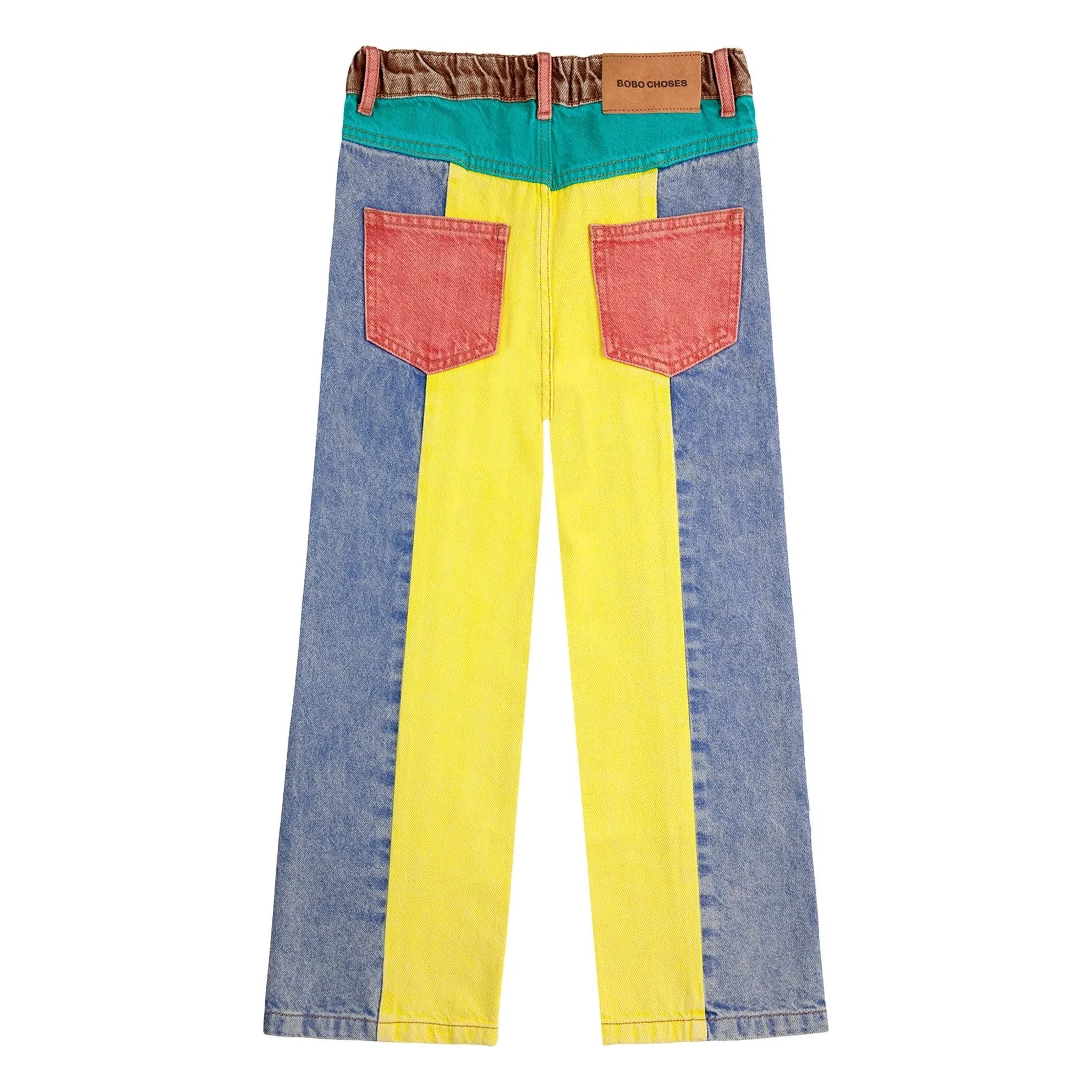 Bobo Choses - Color Block Organic Cotton Jeans | Yellow