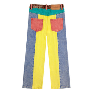 Bobo Choses - Color Block Organic Cotton Jeans | Yellow