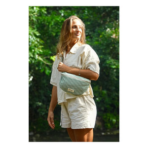 rivedroite - Banana Custine Striped Recycled Cotton | Green