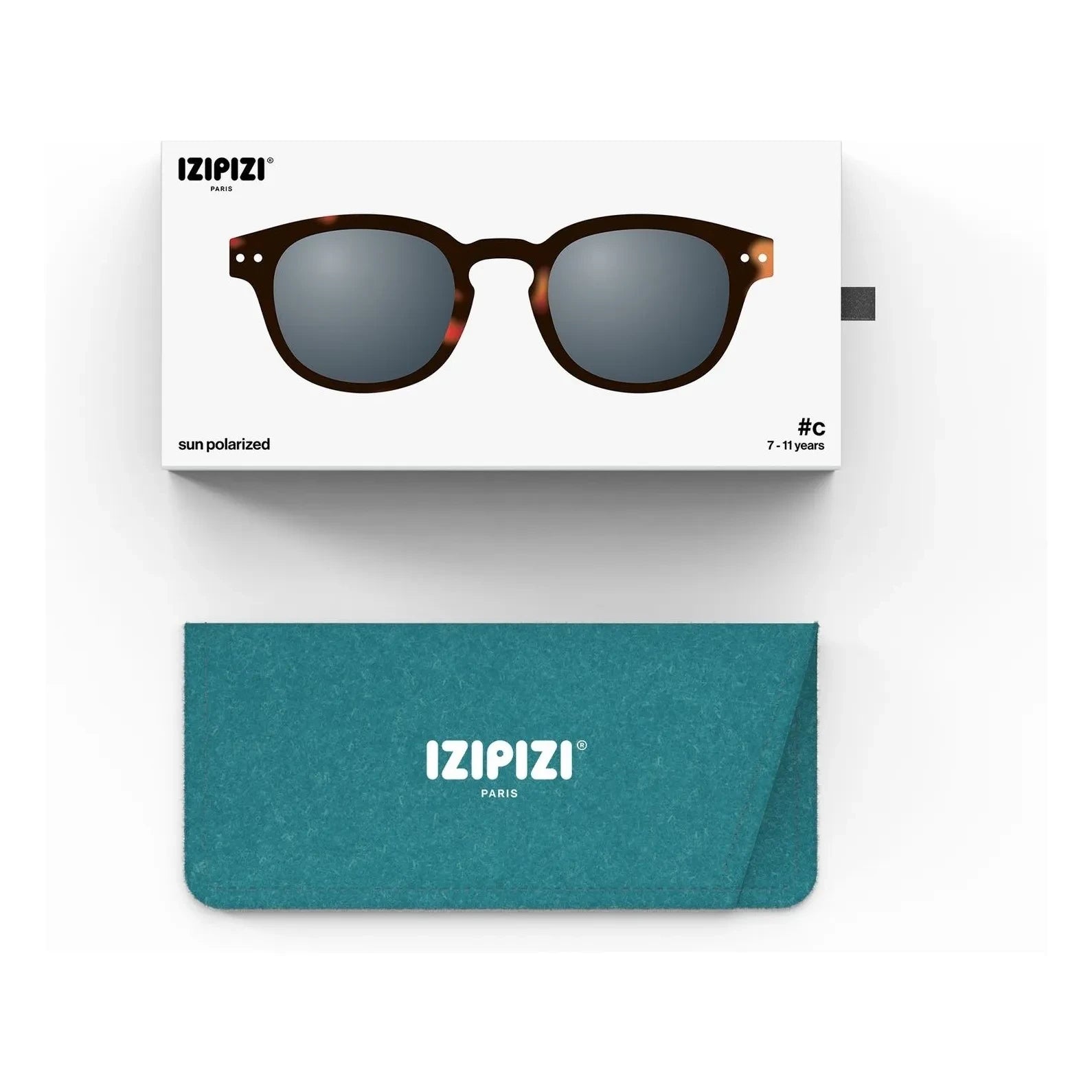 IZIPIZI - Sunglasses #C Junior Turtle Pattern | Brown