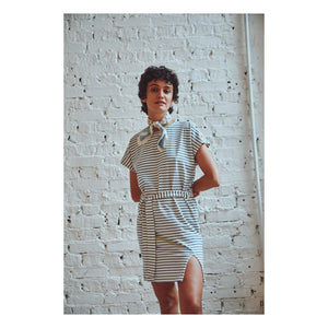 Emile et Ida - Striped Bénédicte Dress Made of Organic Cotton | Blue