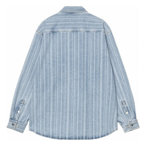 Carhartt WIP - Rylan Hampton Striped Overshirt | Light Wash Denim