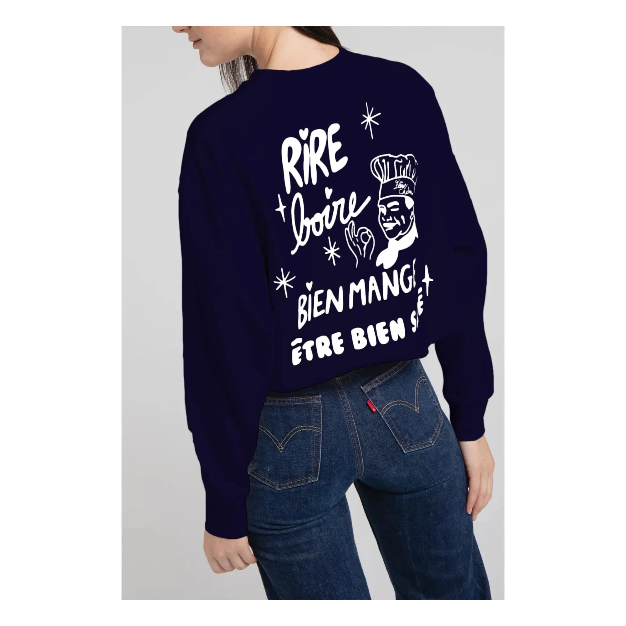 Elise Chalmin - Luigi Cotton Sweatshirt | Navy Blue