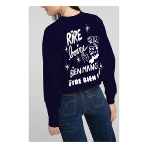 Elise Chalmin - Luigi Cotton Sweatshirt | Navy Blue