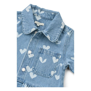 Liewood - Denim Kenza Hearts Jacket | Light Blue