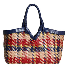 Vipera - Cabas Crudelia Checkered Leather | Blue