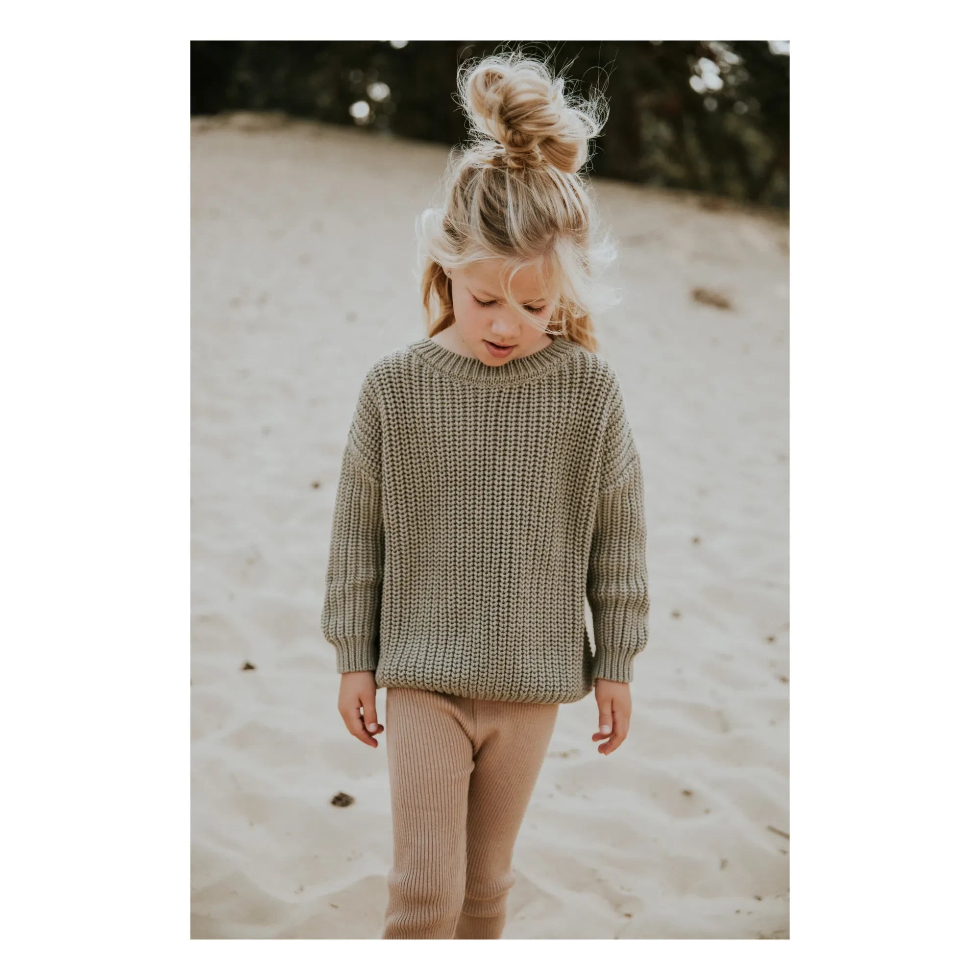 Yuki - Thick Organic Cotton Sweater | Sage