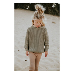 Yuki - Thick Organic Cotton Sweater | Sage