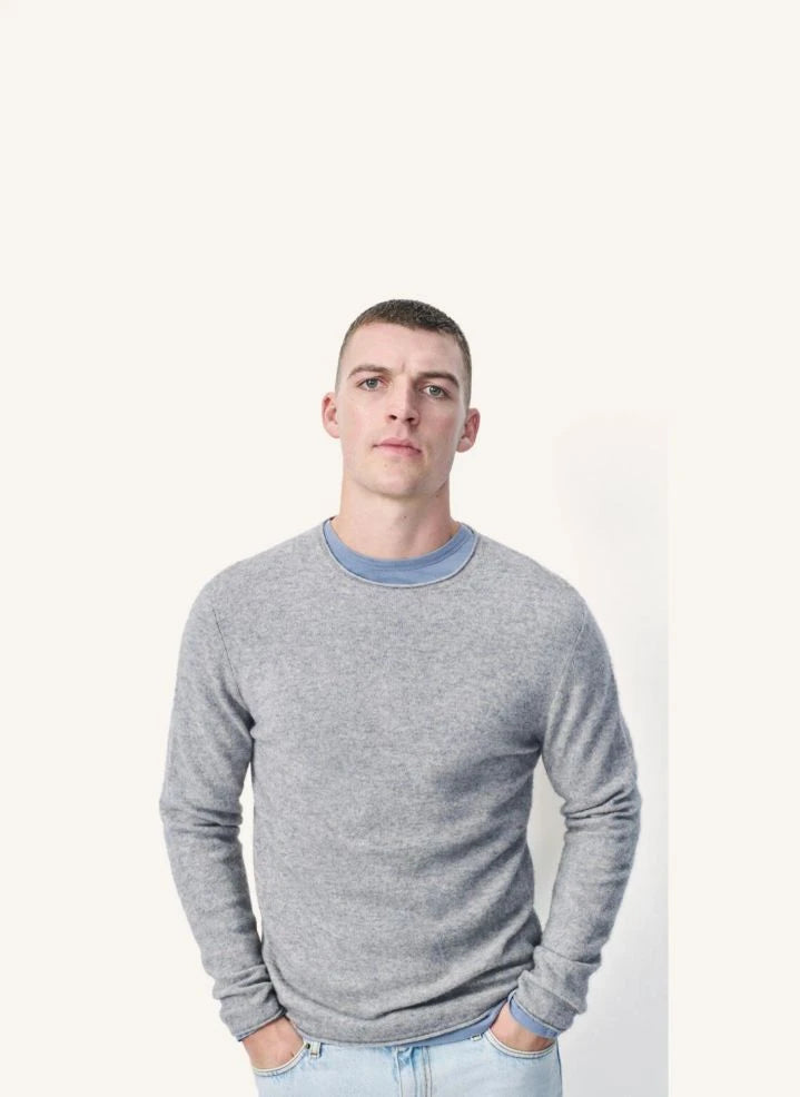 American Vintage - Ducksbay Wool and Cashmere Sweater | Heather grey
