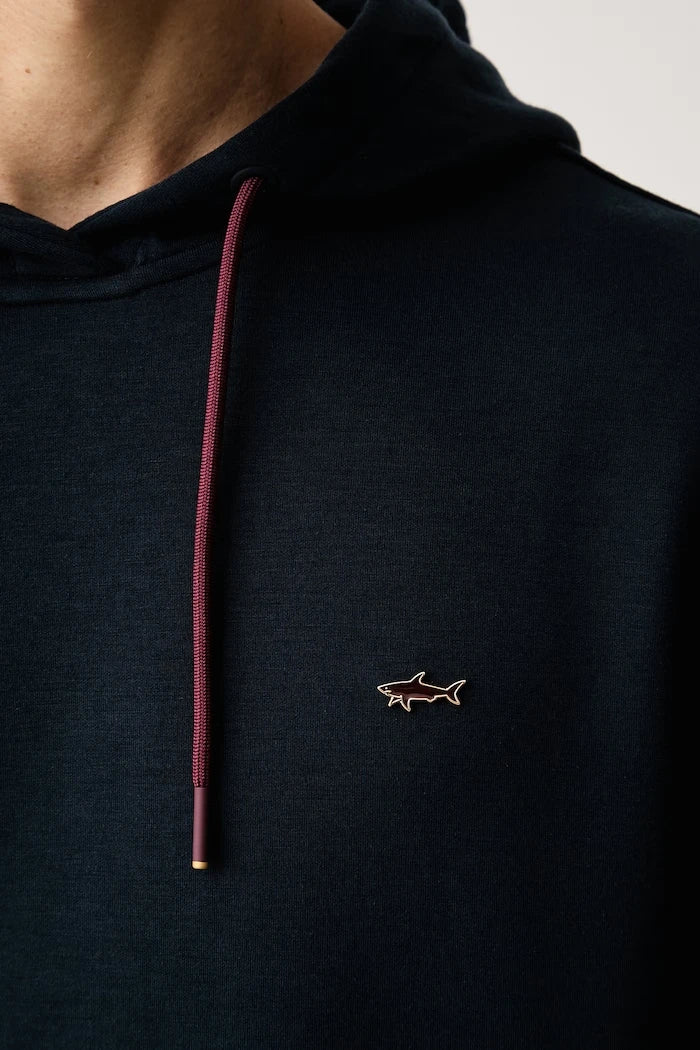 Paul&Shark modal karışımlı kapüşonlu erkek sweatshirt