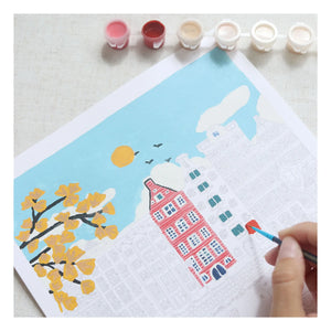 La Petite Épicerie - Numbered Coloring Set - Amsterdam