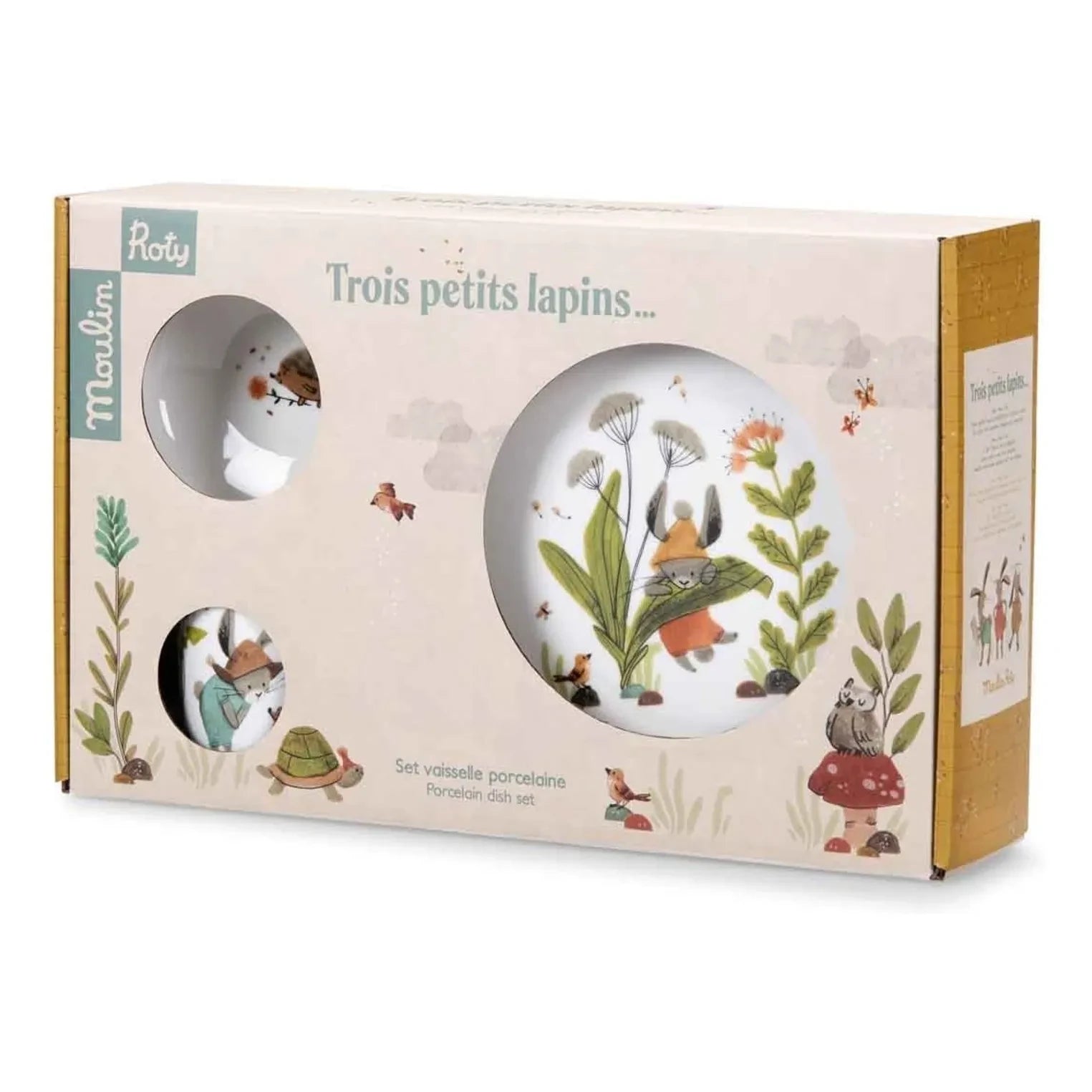 Moulin Roty - Trois petits lapins Porcelain Tableware Set