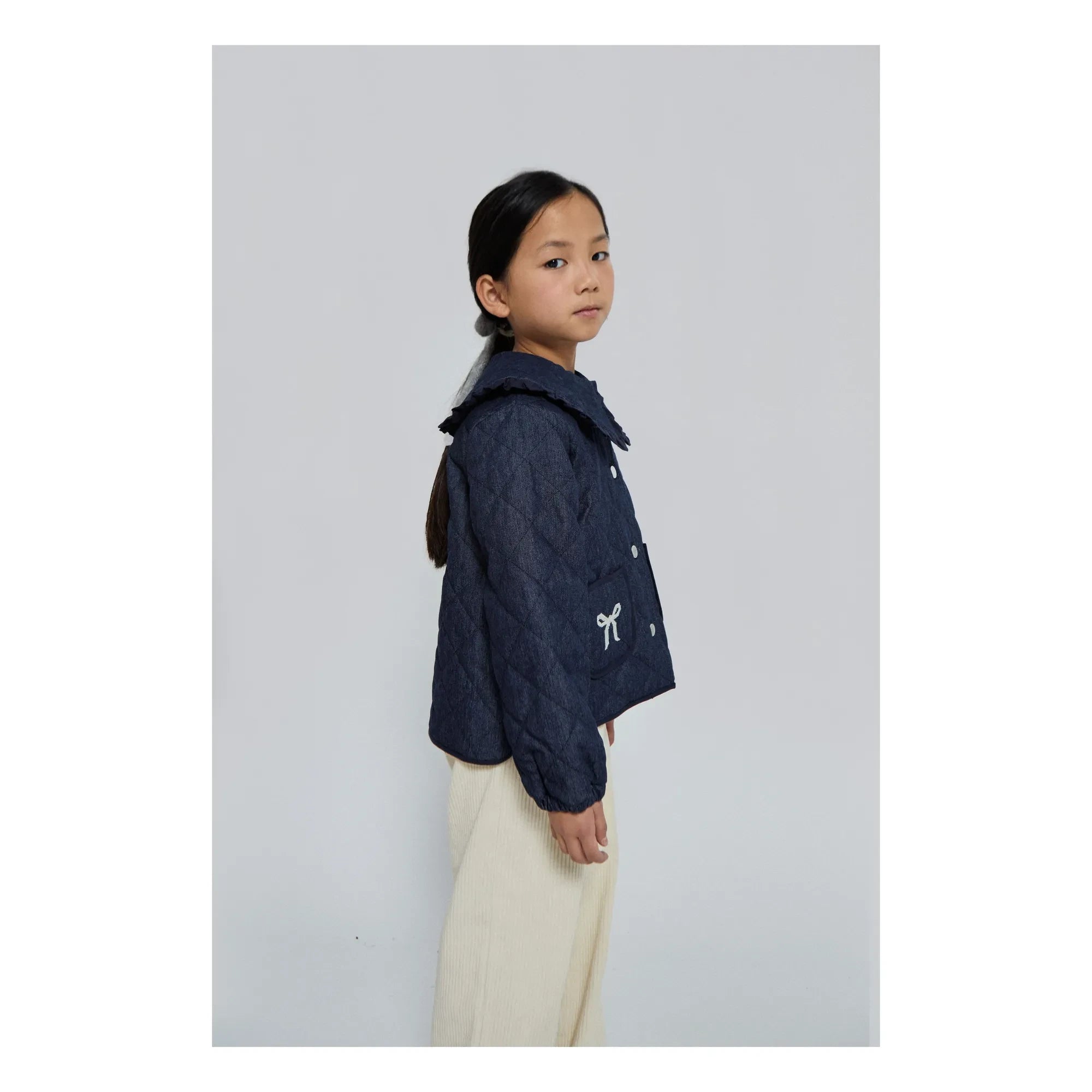 Mipounet - Mariane Jean Jacket, Claudine Collar | Dark Blue