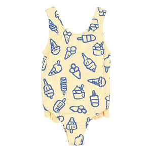 Búho - Glaces Baby Ribbed Swimsuit | Yellow