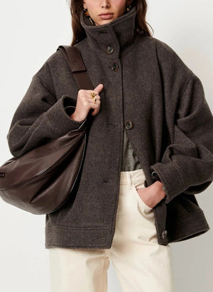 Sessùn - Nariwa Wool Coat | Taupe Brown