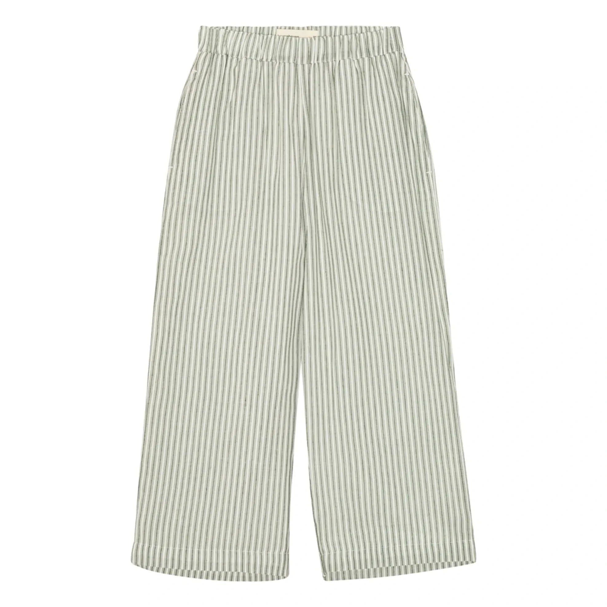 Brunobruno Nation - Francis Striped Organic Cotton Pants | Green