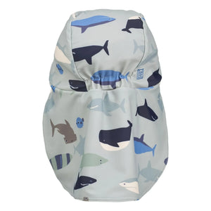 Liewood - Cecilia Sharks UV Protection Hat | Gray Blue