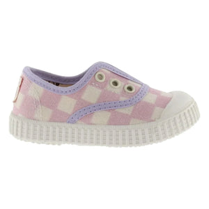 Victoria - Canvas Quadrille Sneakers | Pink
