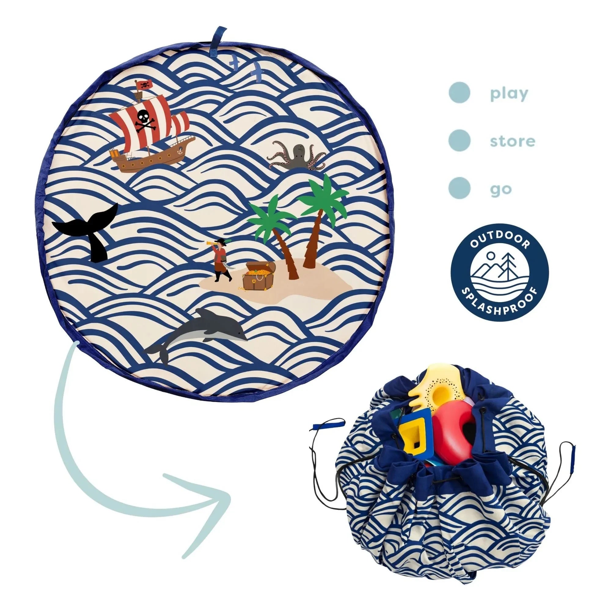 Play and Go - Noomad outdoor çanta / mat - Pirate | Mavi