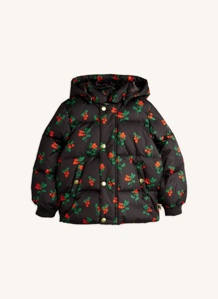 Mini Rodini - Lingonberries şişme mont | Siyah