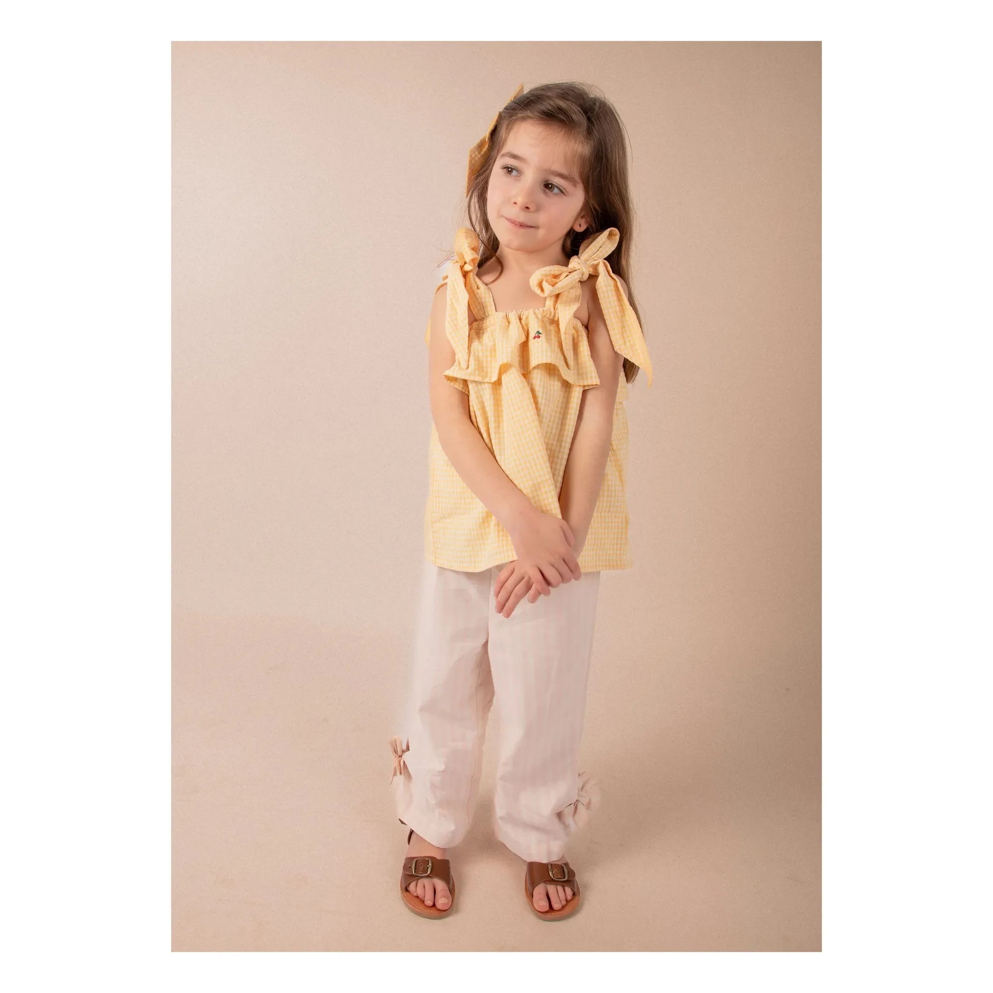 Loir - Vichy Cherry Castille Blouse | Yellow