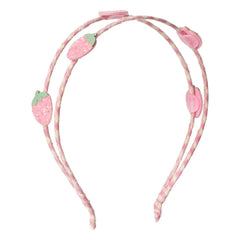 Rockahula Kids - Pink Vichy Double Strawberry Tiara | Light Pink