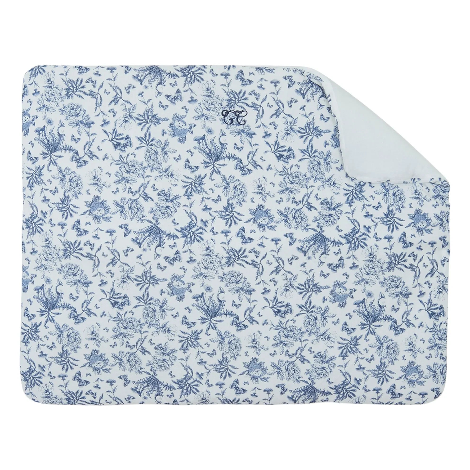 Tartine et Chocolat - Navy blue Toile de Jouy blanket